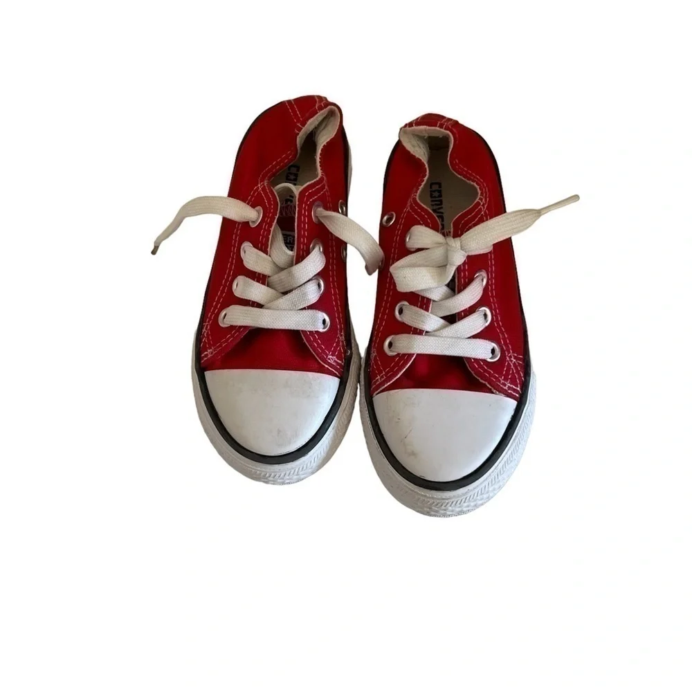 𝅺CONVERSE |Kids Chuck Taylor All Star Low-Top Sneaker - Red size 28